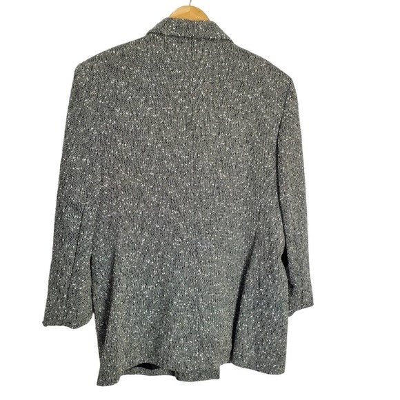 Norton McNaughton Vintage Blazer Womens 16 Wool Gray Speckled Double Breasted - Picture 2 of 11
